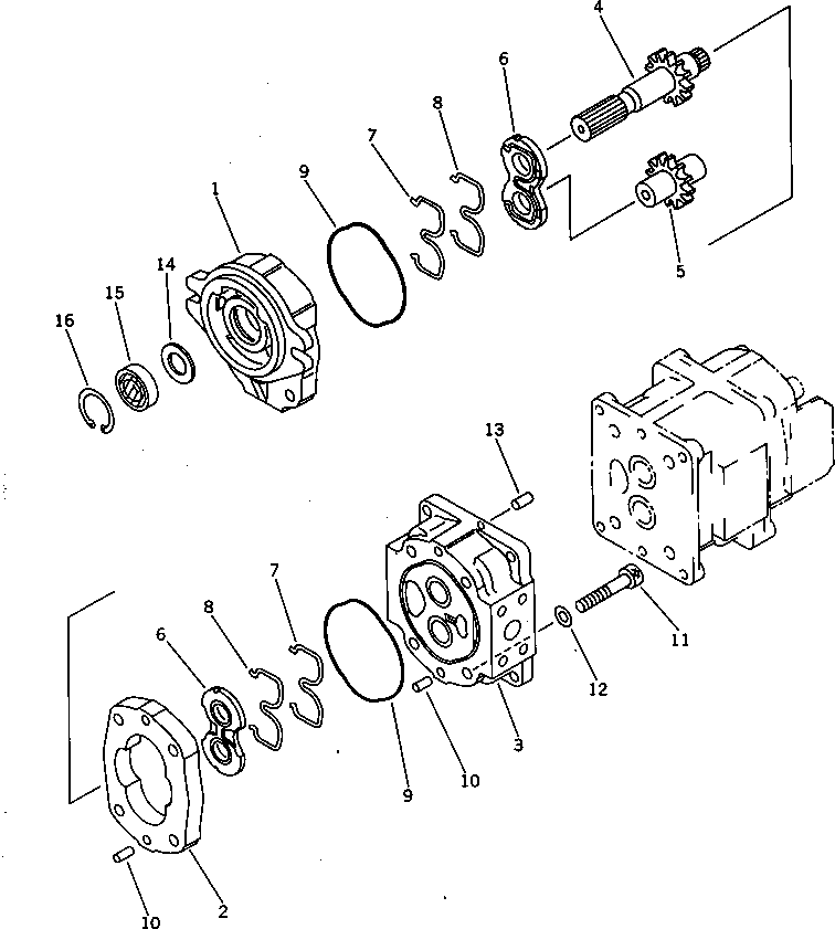 PUMP ASS'Y,(LBR10+10+8) 705-86-14080 KOMATSU
