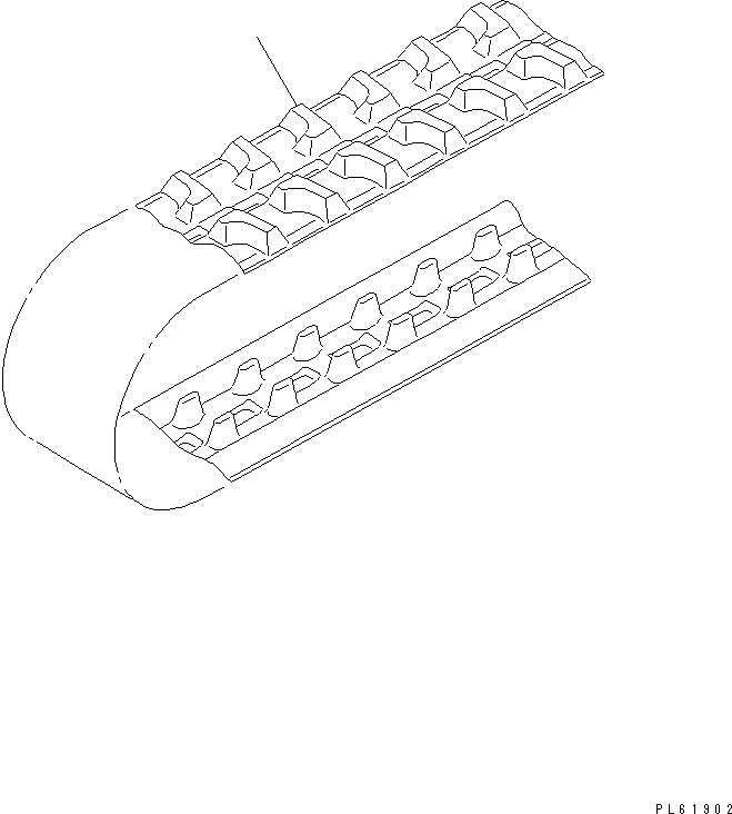 RUBBER SHOE ASS'Y 21A-35-11510 KOMATSU