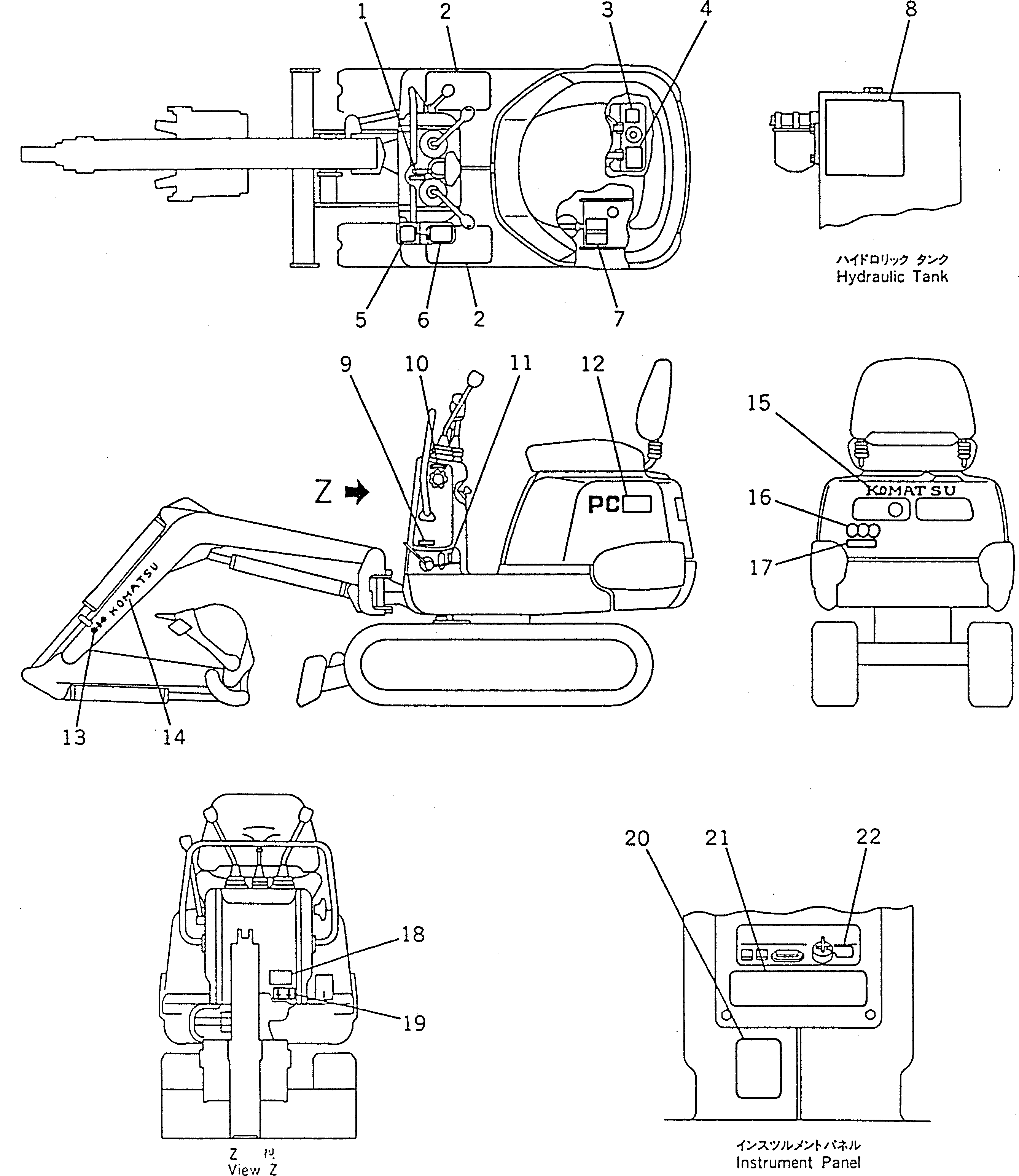 Табличка komatsu 21R-98-12340 KOMATSU