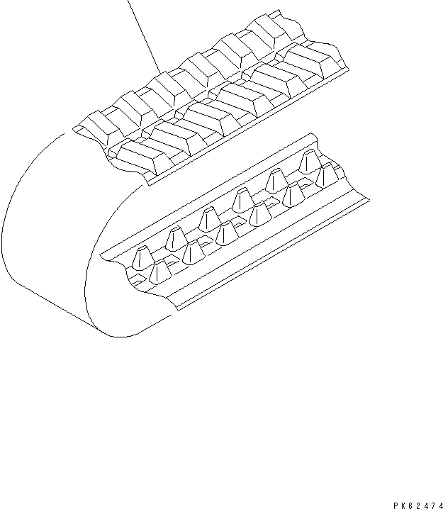 RUBBER SHOE ASS'Y 21S-35-26110 KOMATSU