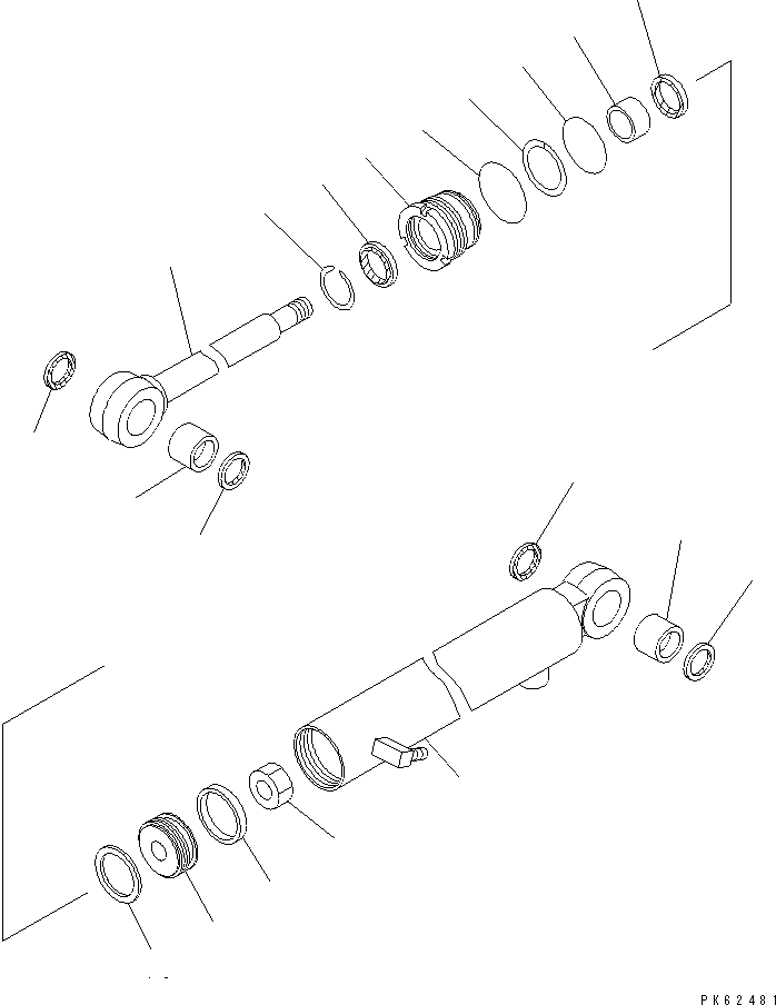 CYLINDER ASS'Y,SWING 21S-63-02141 KOMATSU