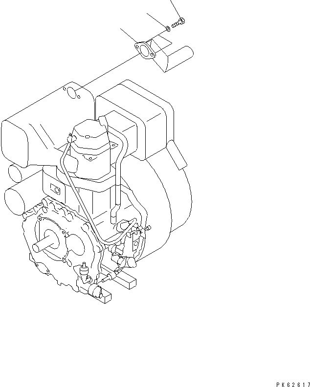 Выпускная труба 21S-01-28150 KOMATSU