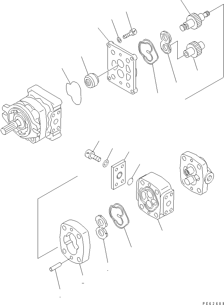 PUMP ASS'Y,(SBR6A +2.5) 705-41-05100 KOMATSU