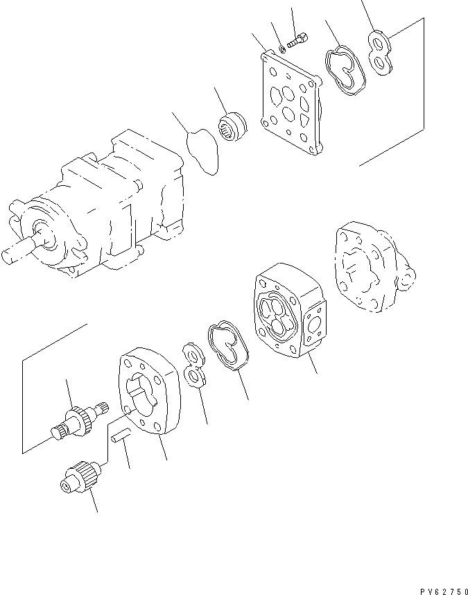 PUMP ASS'Y,(SBR6 + 2.5) 705-41-05110 KOMATSU