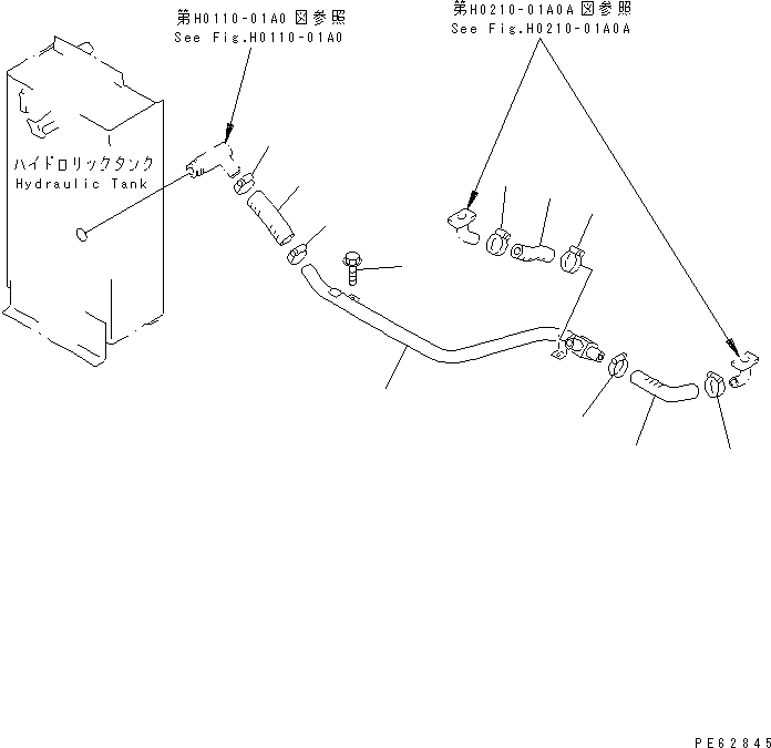 Шланг 21U-62-22151 KOMATSU