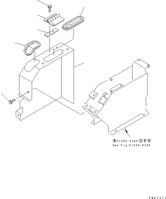 HINGE ASS'Y 20N-973-7435 KOMATSU