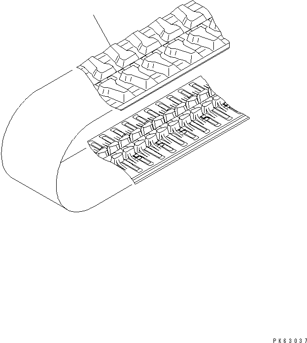 SHOE,RUBBER 20P-35-71110 KOMATSU