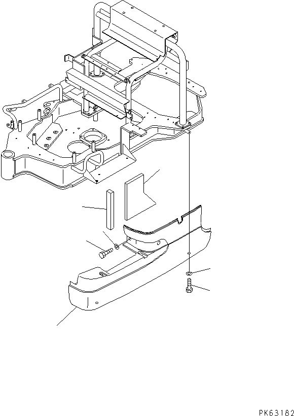 Крышка левая 20M-973-8260 KOMATSU