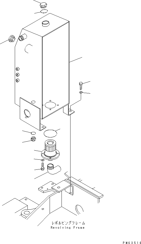 TANK ASS'Y,HYDRAULIC OIL 20P-60-82102 KOMATSU