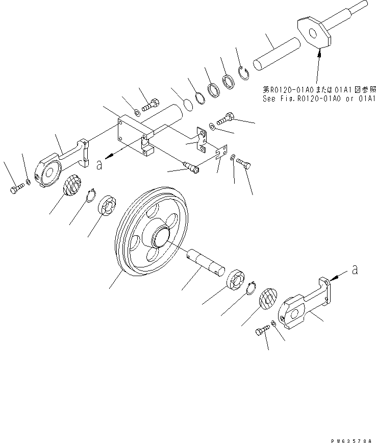 IDLER ASS'Y,FRONT 20C-30-31200 KOMATSU