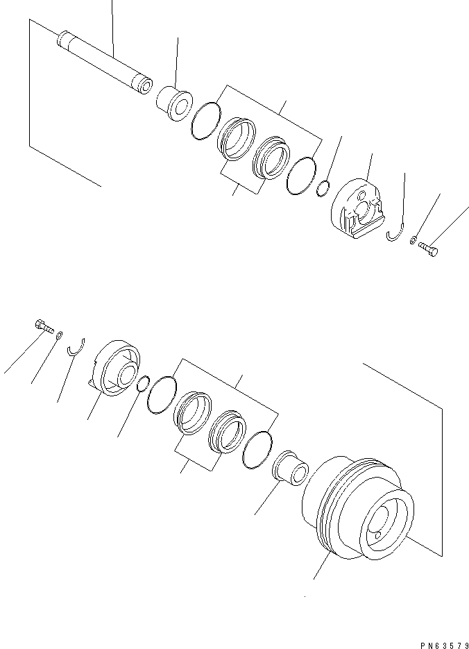 Опорный каток в сборе 20N-30-71706 KOMATSU