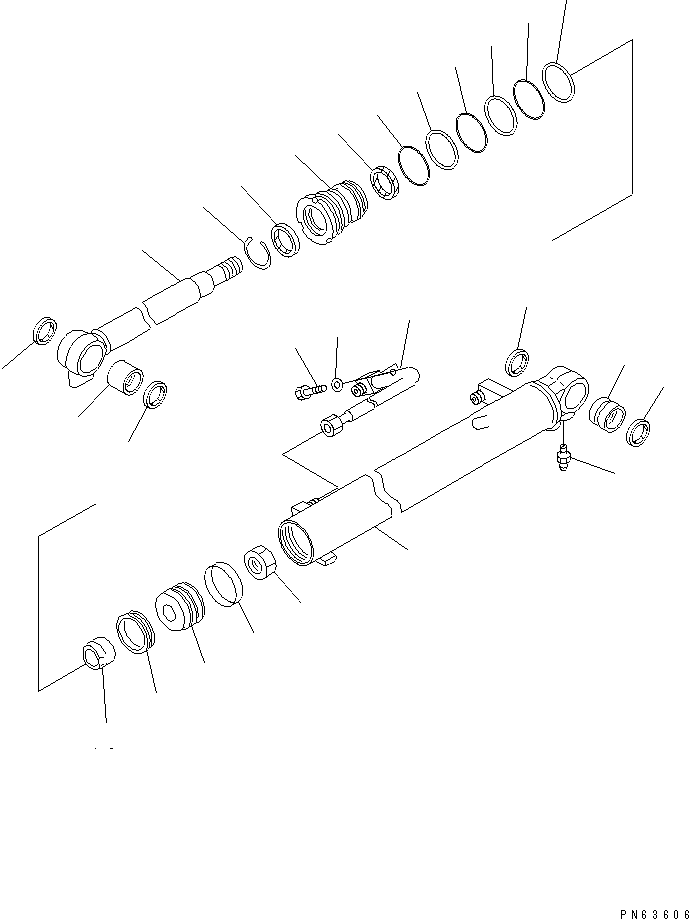 CYLINDER,(FOR CANOPY) 20P-63-57341 KOMATSU