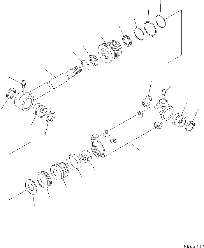 Цилиндр в сборе 20P-63-02451 KOMATSU