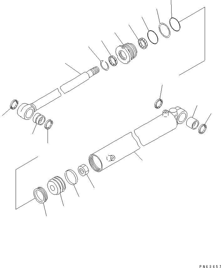 Цилиндр в сборе 20P-63-02541 KOMATSU