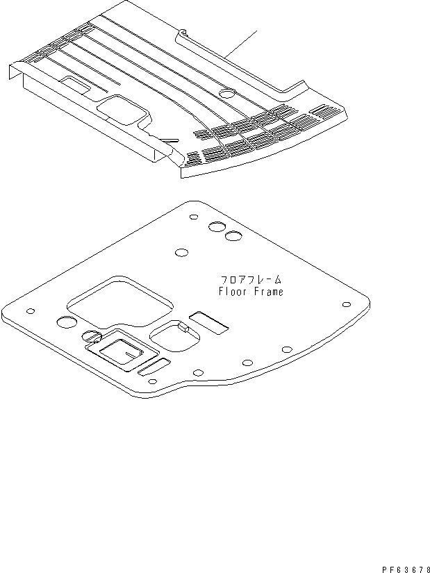 Коврик пола 20P-54-82140 KOMATSU