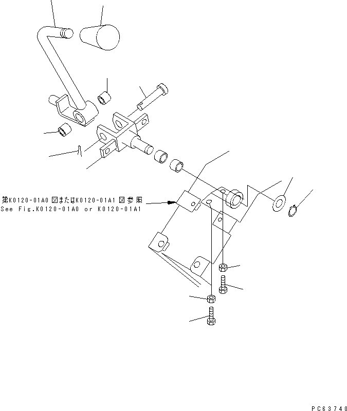 Вилка карданная 20P-43-82740 KOMATSU