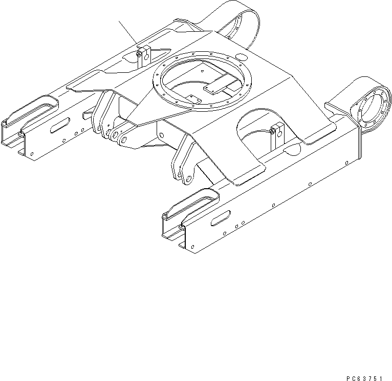 Рама гусеничной тележки 20P-30-81211 KOMATSU