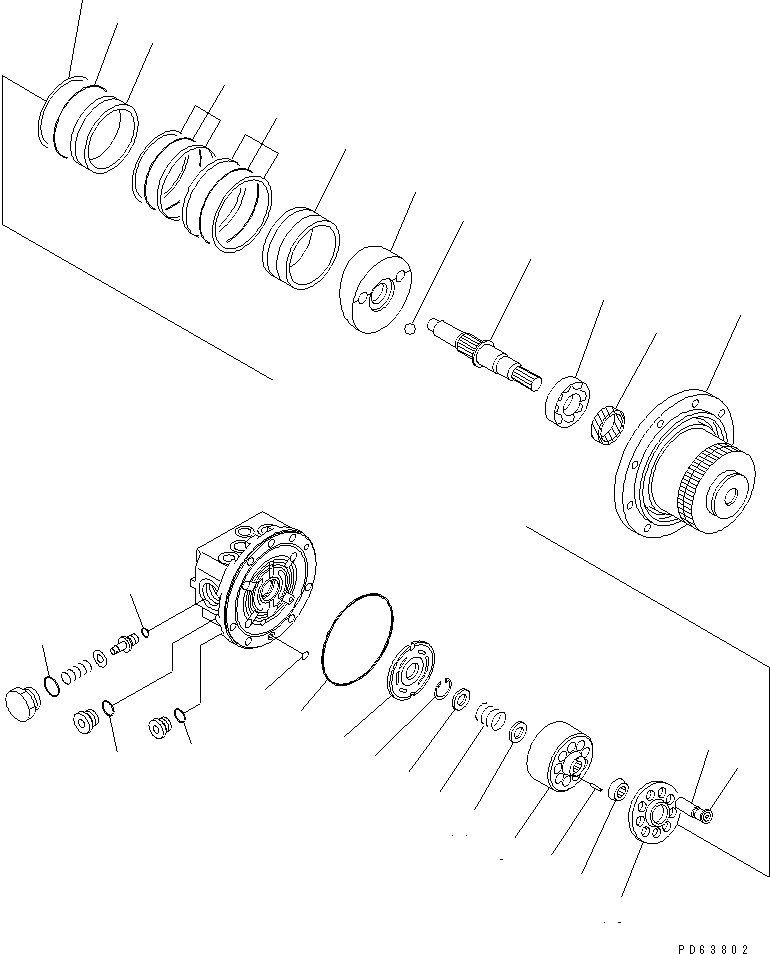 MOTOR,HYDRAULIC 20P-60-73200 KOMATSU