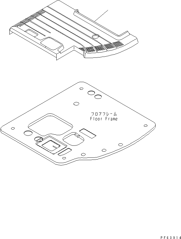 Коврик пола 20P-54-82130 KOMATSU