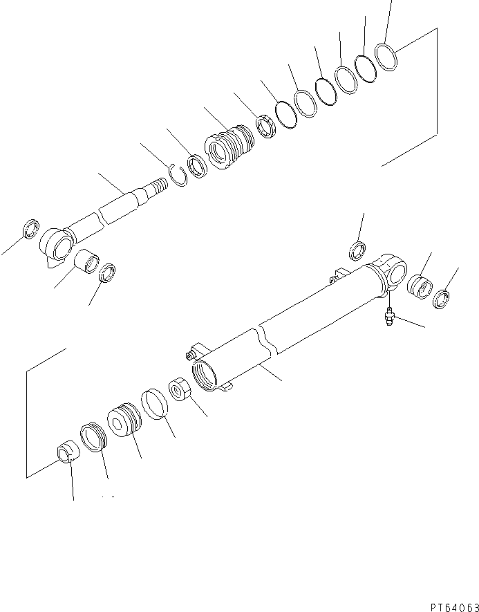 CYLINDER ASS'Y,(FOR CAB) 707-00-75331 KOMATSU