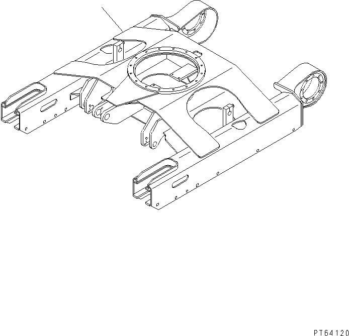 Рама гусеничной тележки 22L-30-17110 KOMATSU