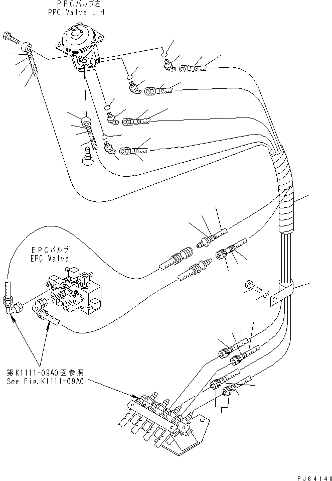 HOSE ASS'Y,(L.H.) 22L-62-14600 KOMATSU