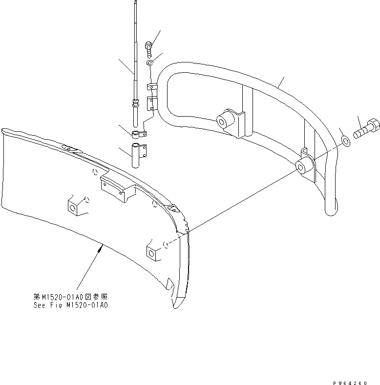 Кронштейн 22L-54-15340 KOMATSU