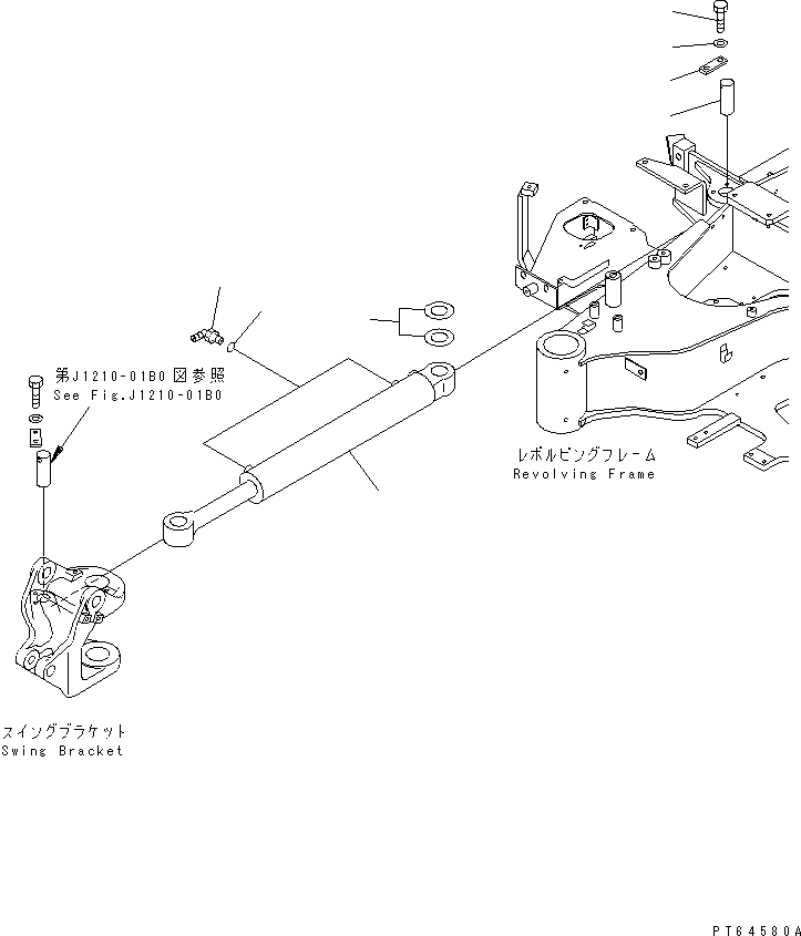 CYLINDER ASS'Y,BOOM SWING 721-00-70591 KOMATSU