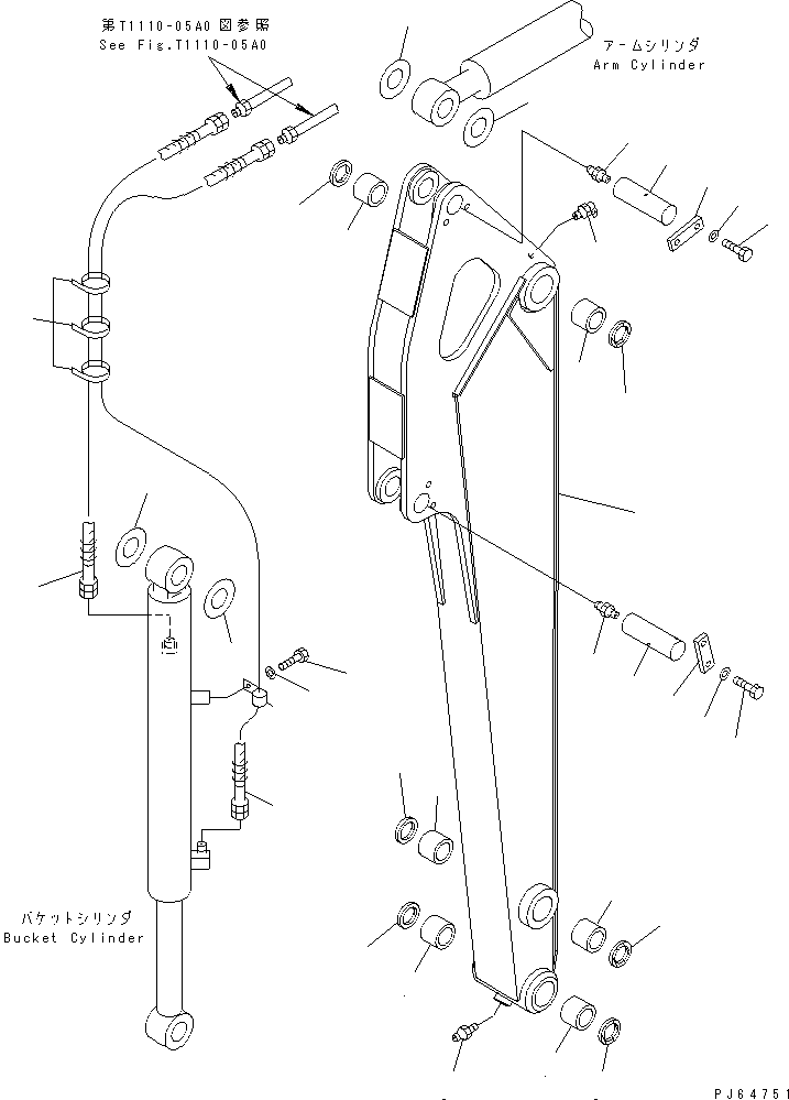 Рукоять в сборе 22L-943-1500 KOMATSU