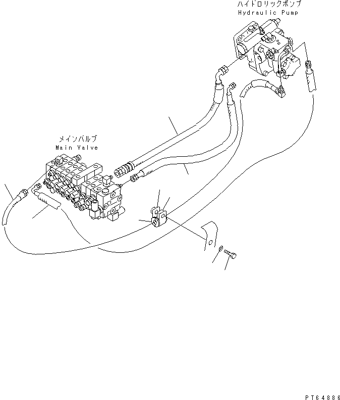 HOSE,(PUMP LS - VALVE LS) 22L-62-18540 KOMATSU