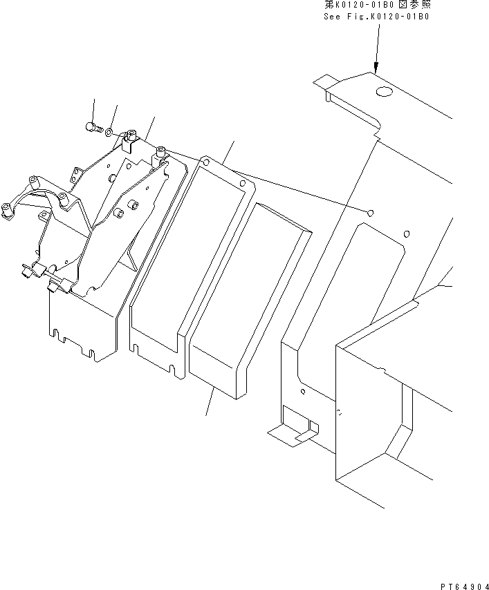 Кронштейн в сборе 22L-43-18132 KOMATSU