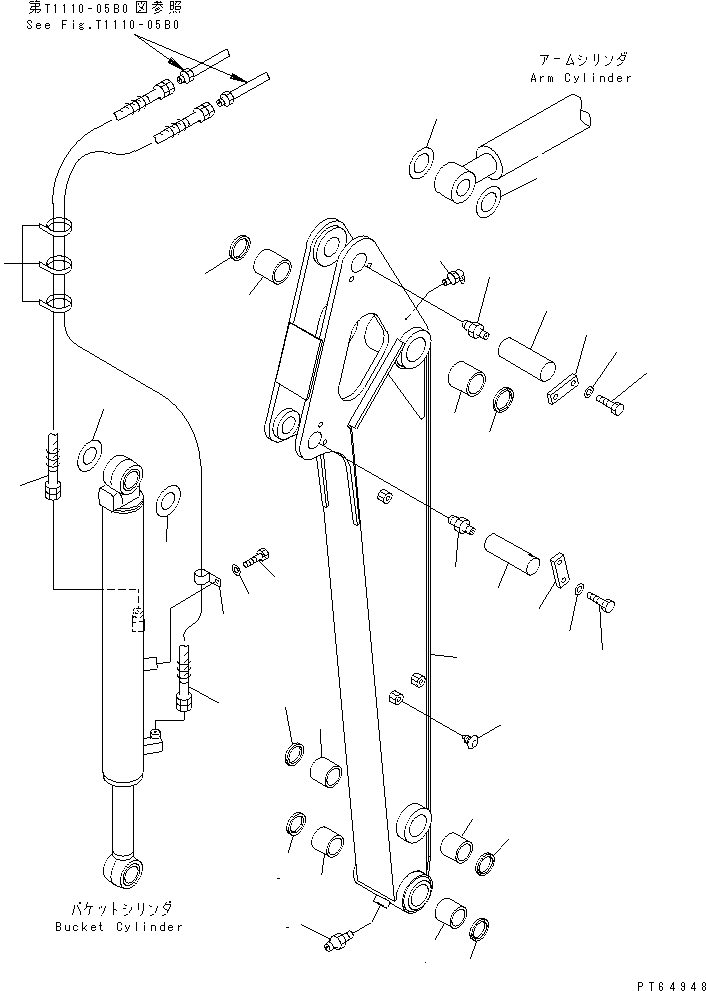 Рукоять в сборе 22L-70-18201 KOMATSU