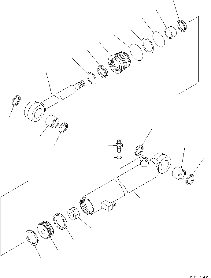 CYLINDER ASS'Y,ARM PAINT (1) 721-00-50351 KOMATSU