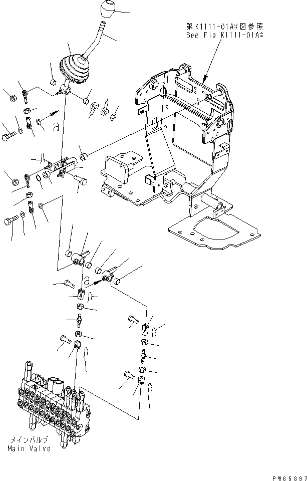 Рычаг левый 21S-43-31330 KOMATSU