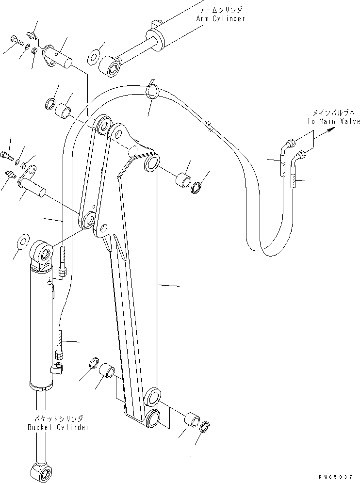 ARM ASS'Y,LONG 21S-943-3100 KOMATSU