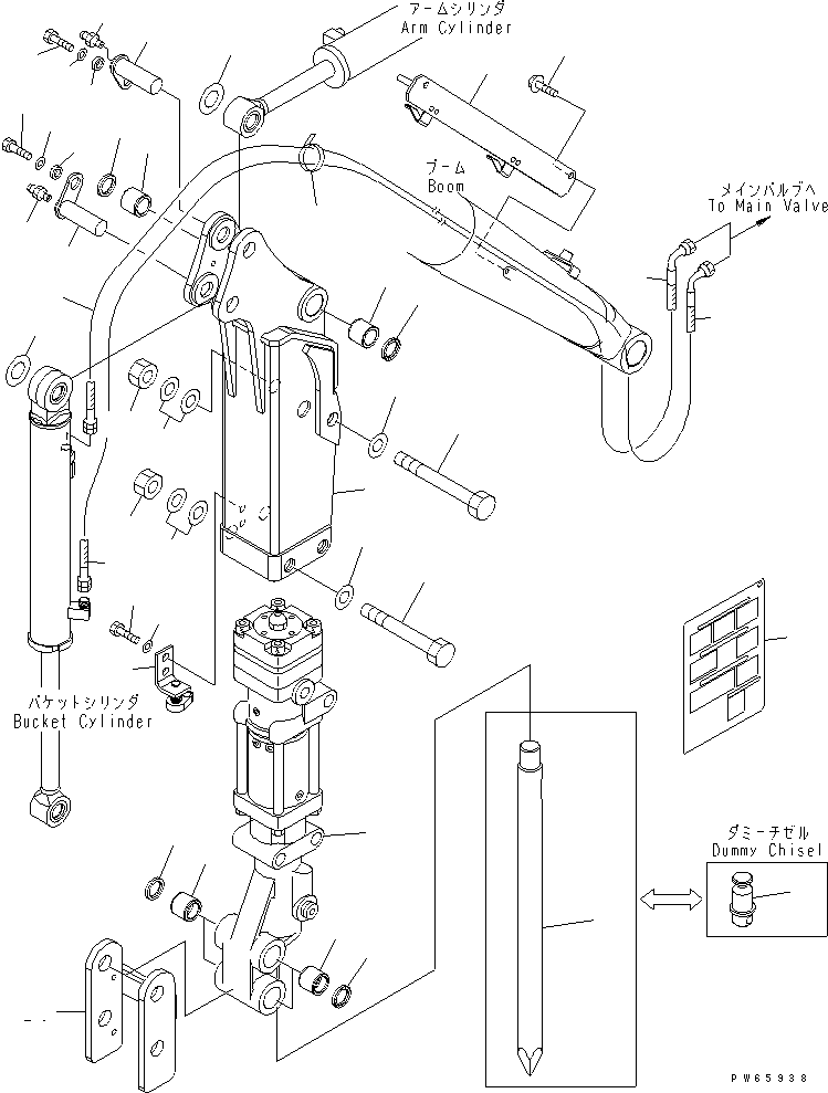 BREAKER ASS'Y,(SEE FIG.Y1970-01A0) (21S-970-3210) KOMATSU