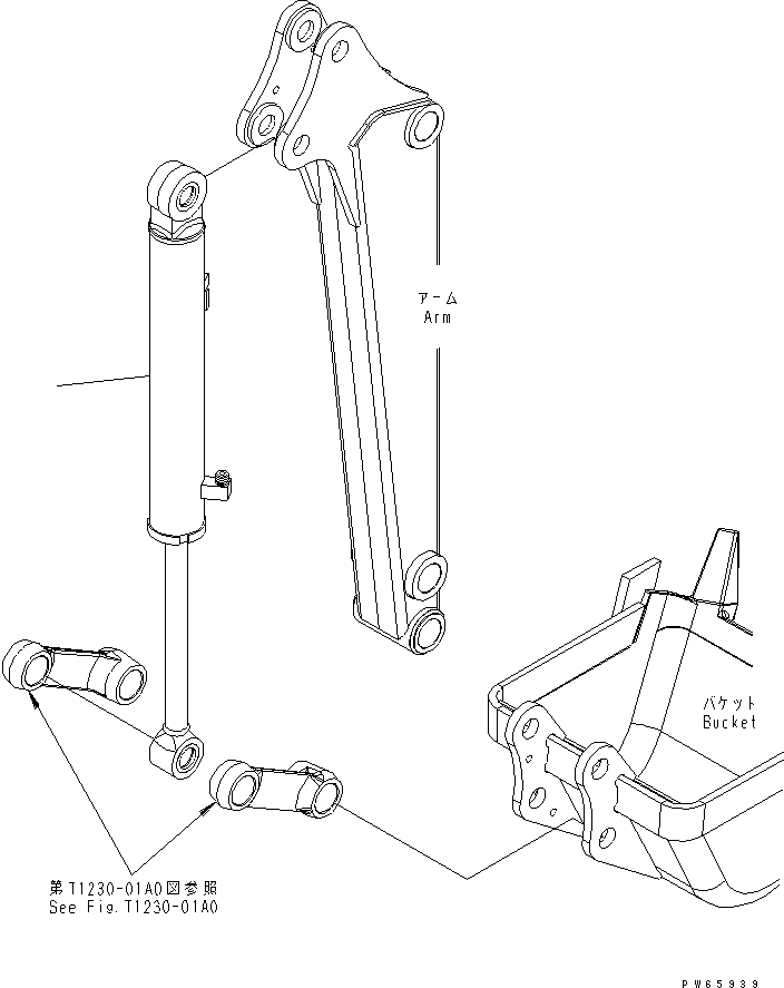 CYLINDER ASS'Y,(SEE FIG.Y1620-41A0) (707-00-XA560) KOMATSU