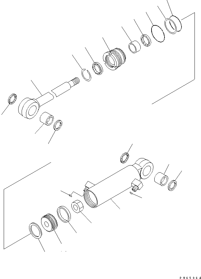 CYLINDER ASS'Y,BLADE 707-00-0A580 KOMATSU