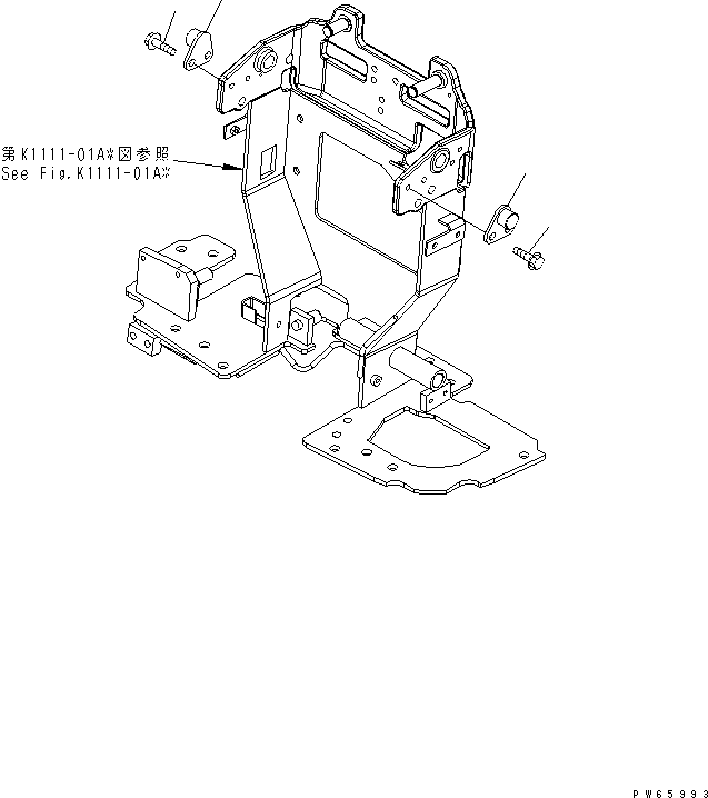 Кронштейн правый 21S-54-31630 KOMATSU