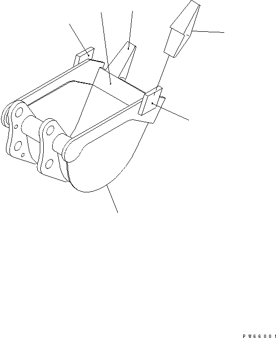BUCKET,NARROW 21S-926-2410 KOMATSU