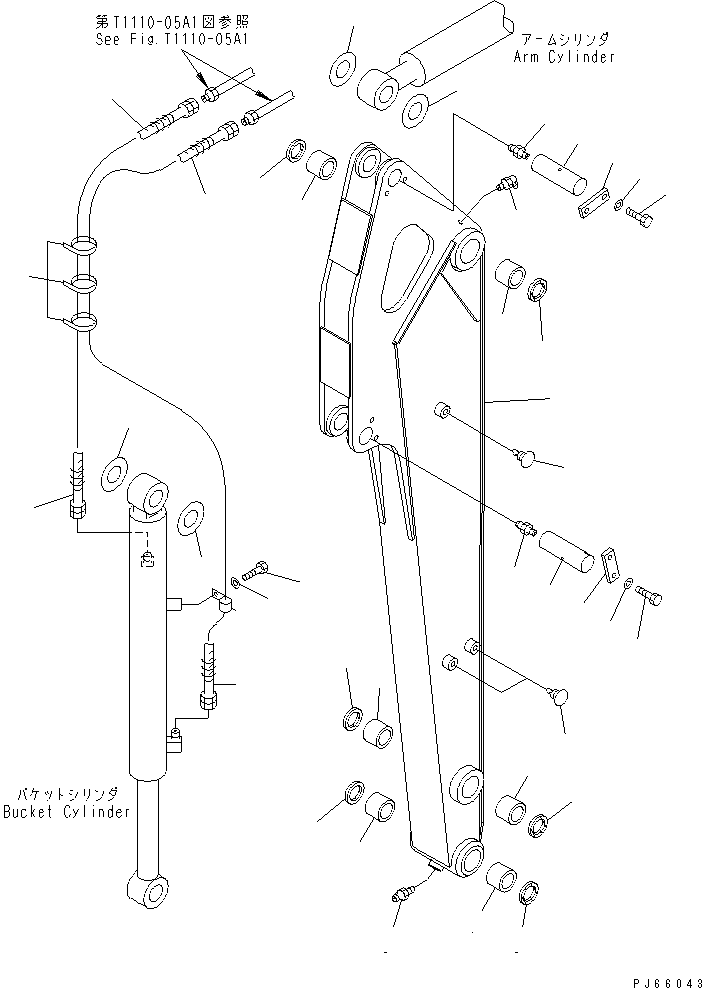 ARM,LONG 22L-943-1700 KOMATSU