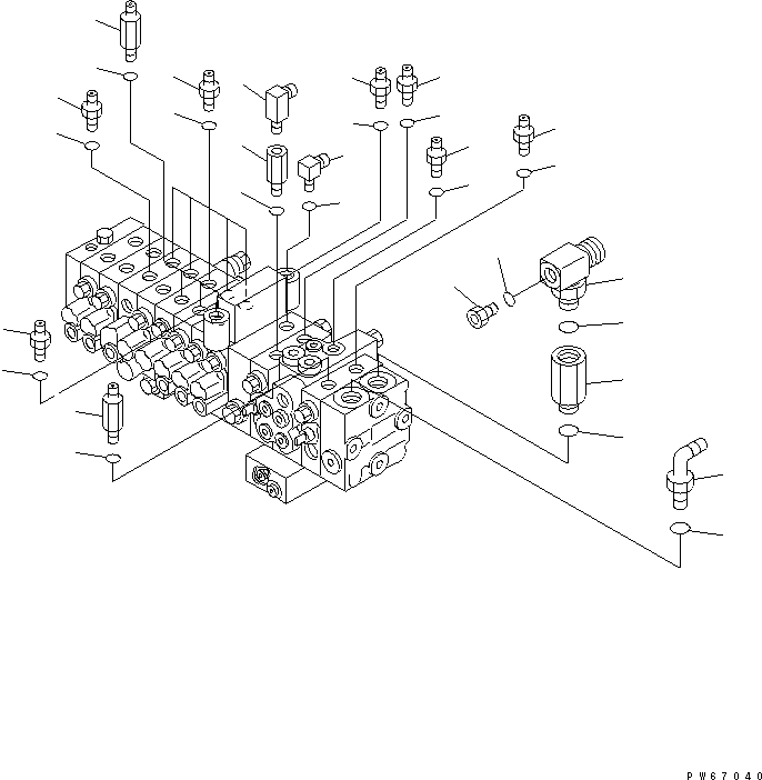 Угольник 07235-10421 KOMATSU