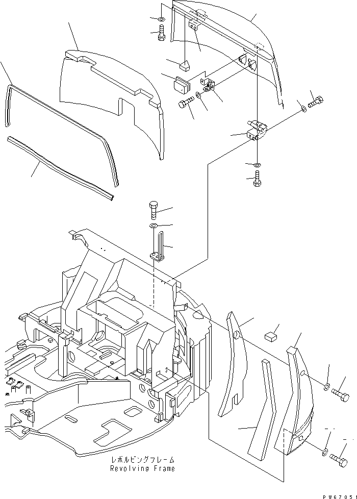 COVER ASS'Y,L.H. 22F-54-17200 KOMATSU