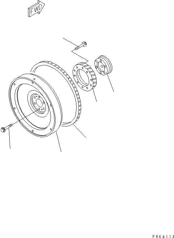 FLYWHEEL ASS'Y 6212-32-1600 KOMATSU