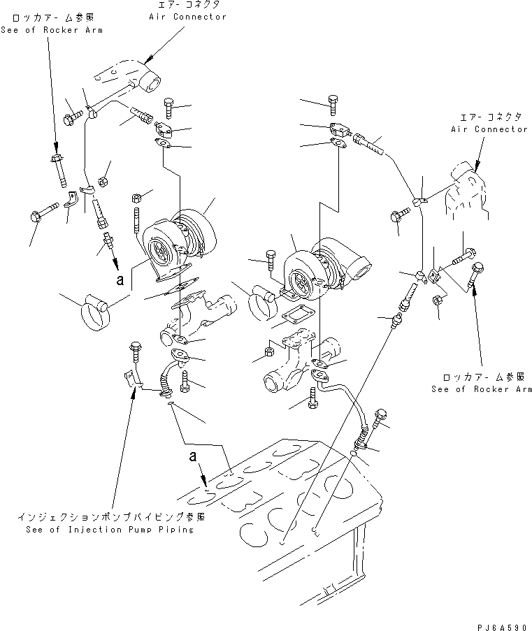 TURBOCHARGER ASS'Y,L.H. (SEE FIG.A1530-B7A9A) (6505-51-5032) KOMATSU