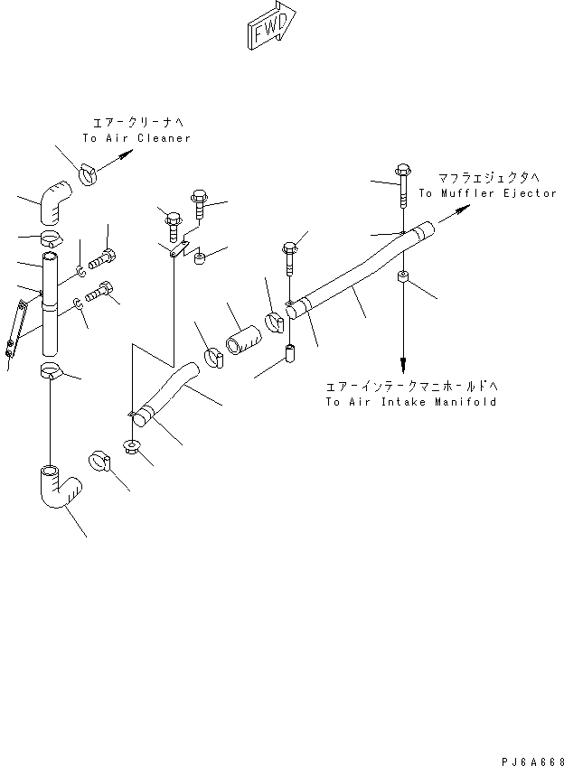 Трубка 195-01-11250 KOMATSU