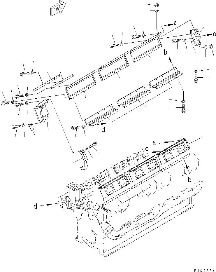 Крышка 6166-11-7330 KOMATSU