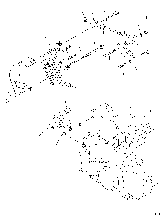 ALTERNATOR A. (50A),(SEE FIG.A6010-B3R9) (600-821-9830) KOMATSU