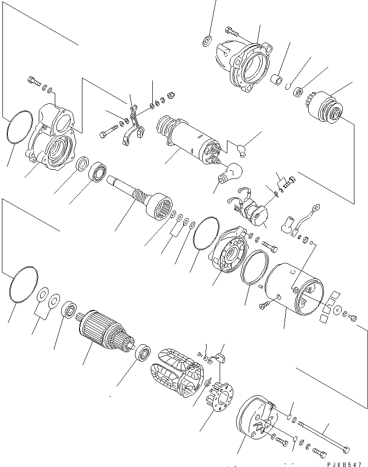 STARTING MOTOR ASS'Y,(7.5KW) 600-813-7221 KOMATSU