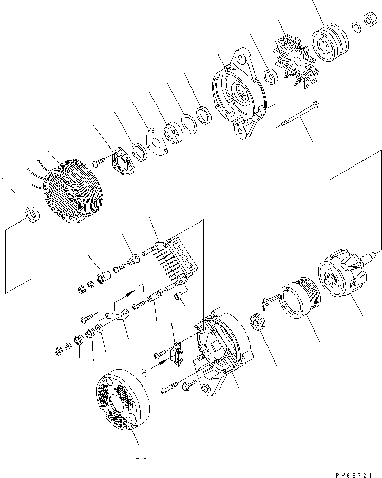 ALTERNATOR A. (35A) 600-825-3111 KOMATSU